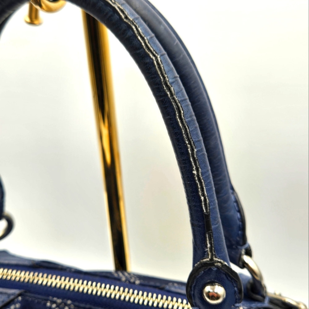 COACH Madison Sophia Satchel OP C Denim Blue Gold Hardware 2 Tags - Picture 4 of 15